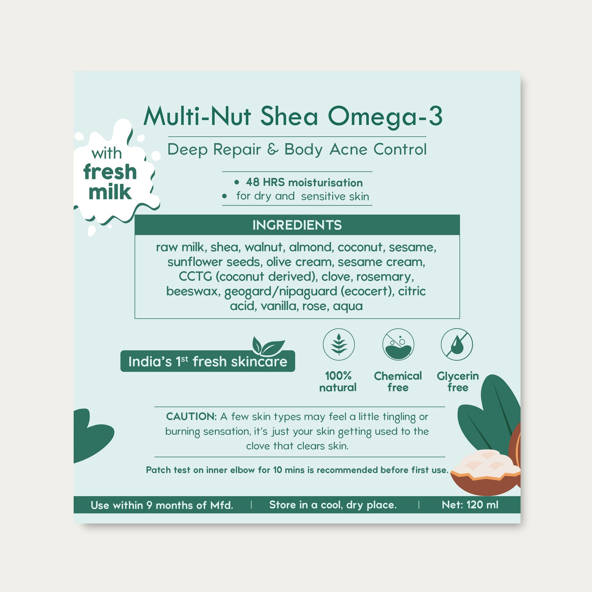 Nat Habit Fresh Whipped Skin Malai Multi-Nut Shea Omega3 Body Butter - Pack of 2