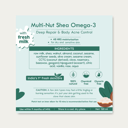 Nat Habit Fresh Whipped Skin Malai Multi-Nut Shea Omega3 Body Butter - Pack of 2