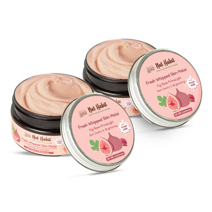 Nat Habit Fresh Whipped Skin Malai Fig Rose Primalight Body Butter - Pack of 2