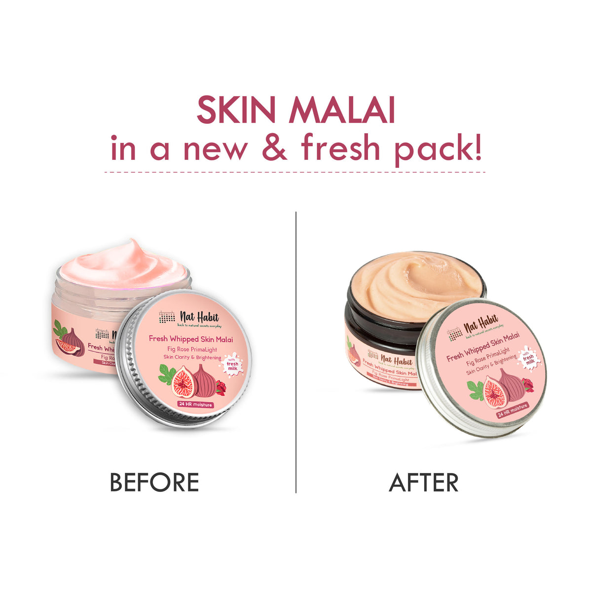 Nat Habit Skin Malai Fig Rose Clarity & Brightening and Double Cocoa Mositurisation & Dry Repair