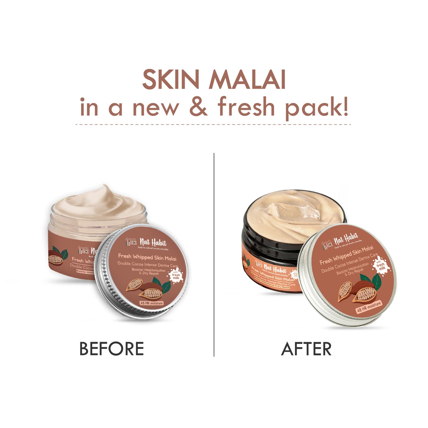 Nat Habit Skin Malai Deep Repair & Body Acne Control and Double Cocoa Moisturisation & Dry Repair