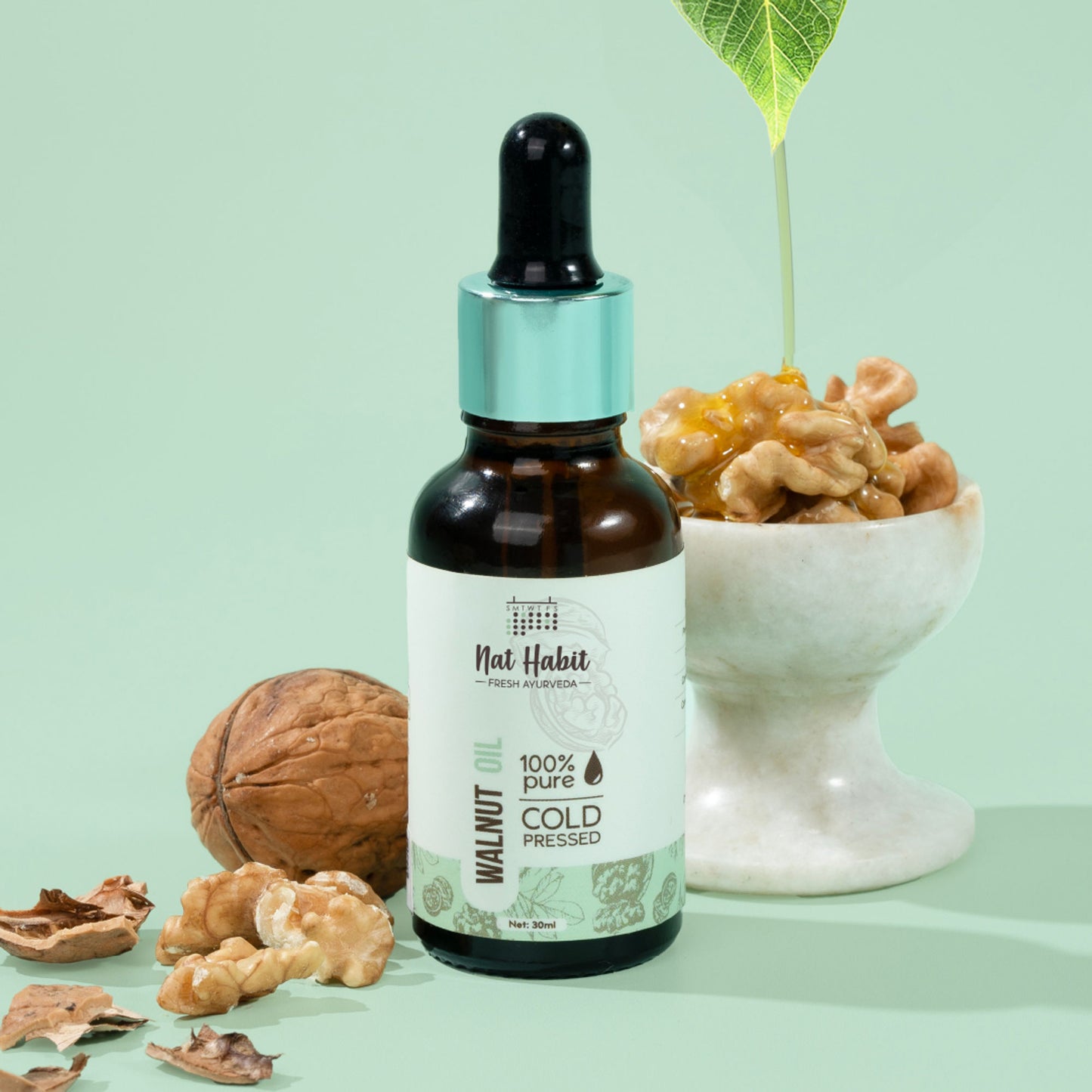 Nat Habit 100% Pure Cold Pressed Walnut Hair & Skin Oil