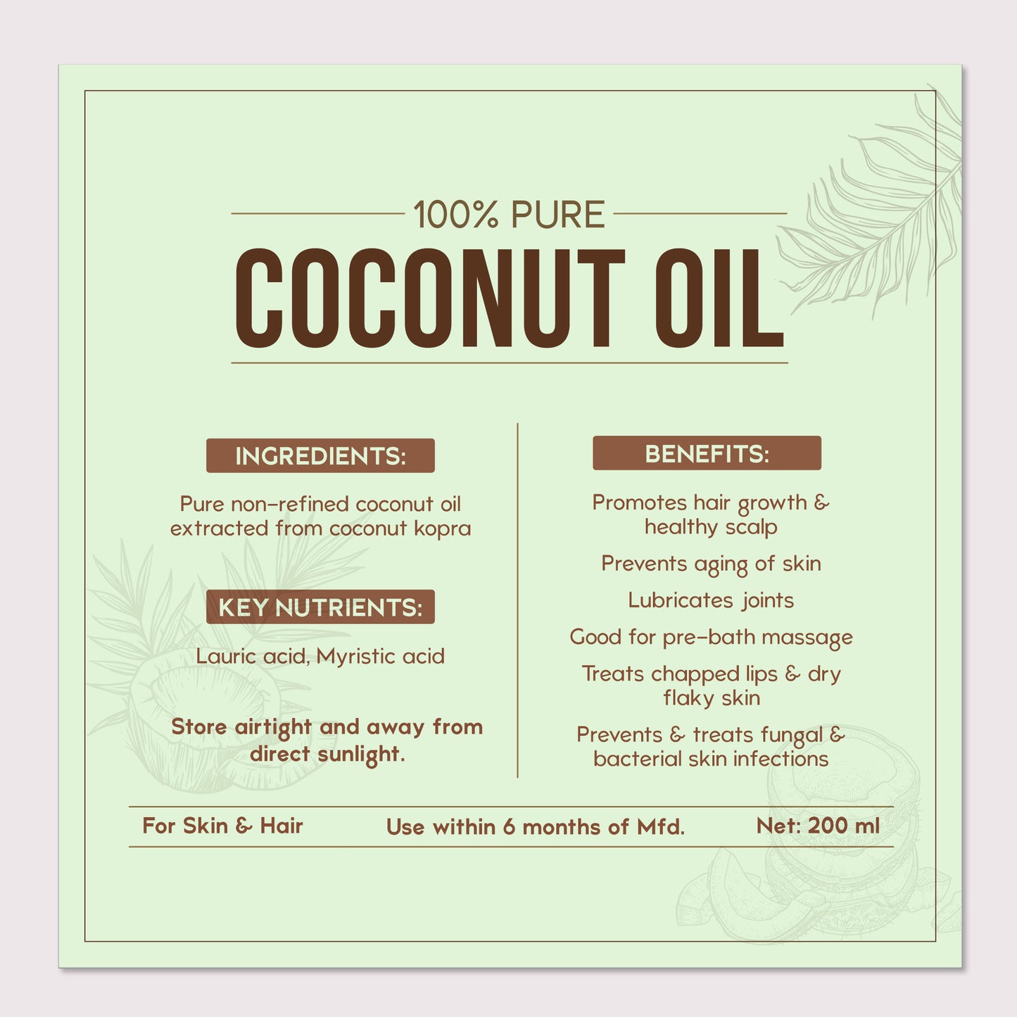 Nat Habit Pure Coconut Oil