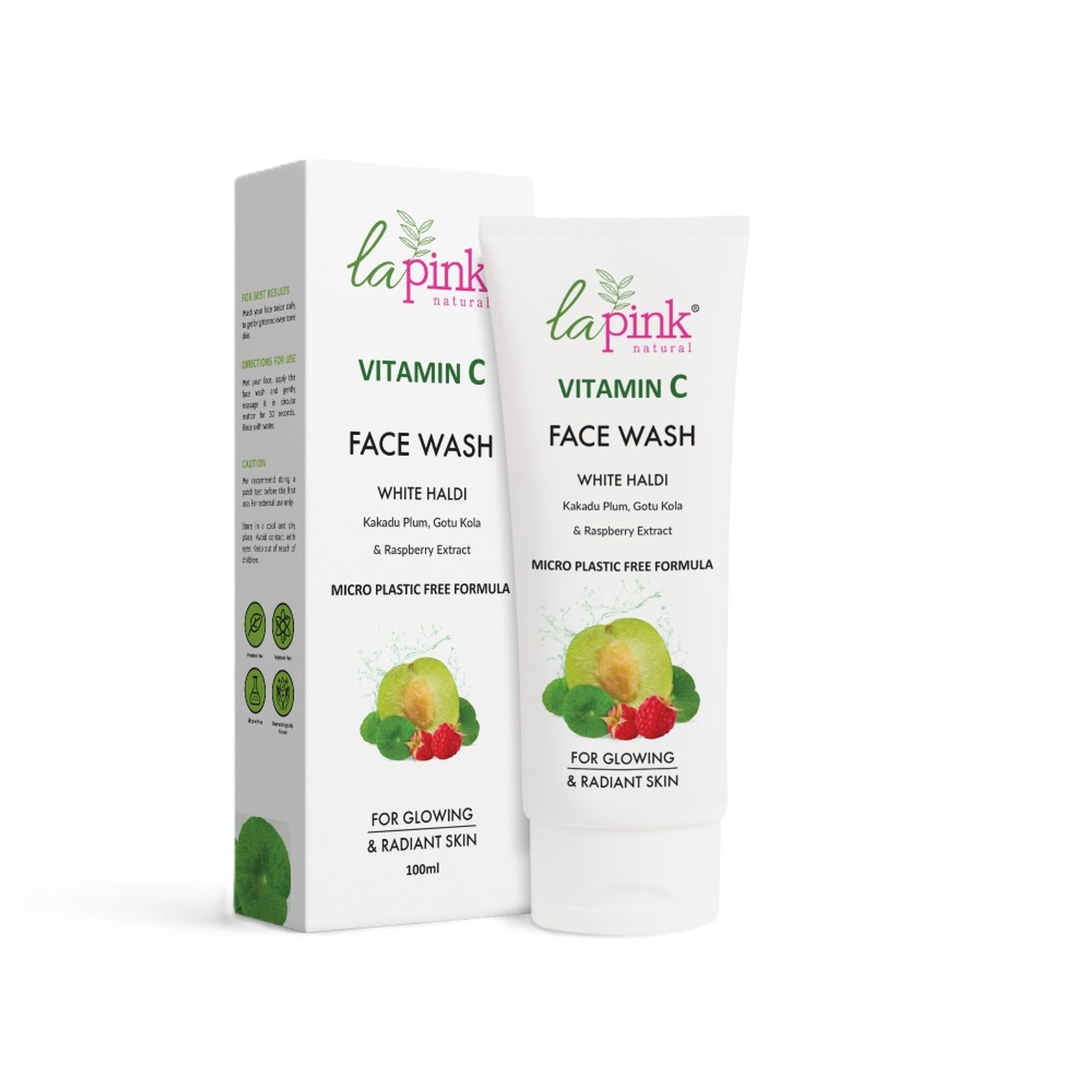La Pink Vitamin C Face Wash With White Haldi Gotu Kola Brightens And Evens Skin Tone