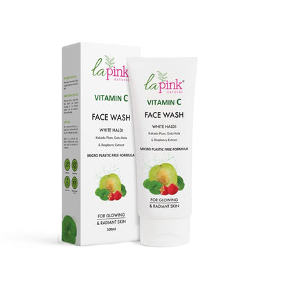 La Pink Vitamin C Face Wash With White Haldi Gotu Kola Brightens And Evens Skin Tone
