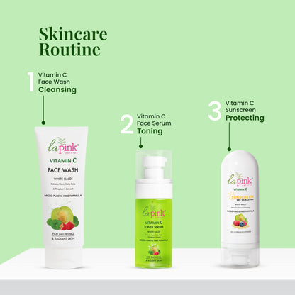 La Pink Vitamin C Face Wash With White Haldi Gotu Kola Brightens And Evens Skin Tone