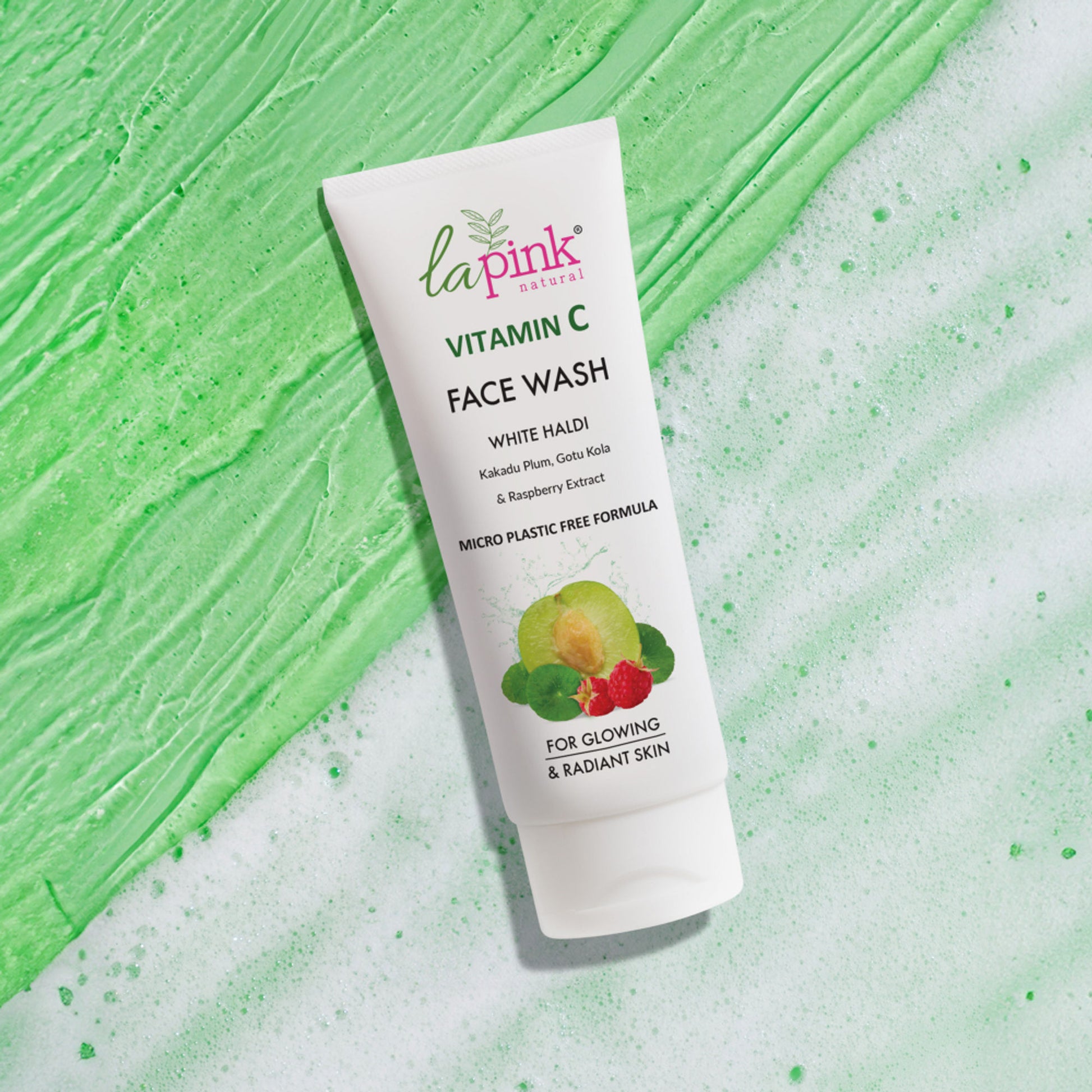 La Pink Vitamin C Face Wash With White Haldi Gotu Kola Brightens And Evens Skin Tone
