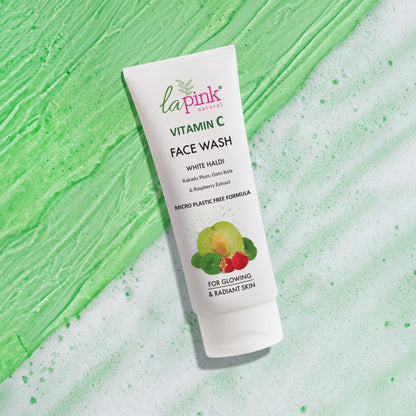 La Pink Vitamin C Face Wash With White Haldi Gotu Kola Brightens And Evens Skin Tone