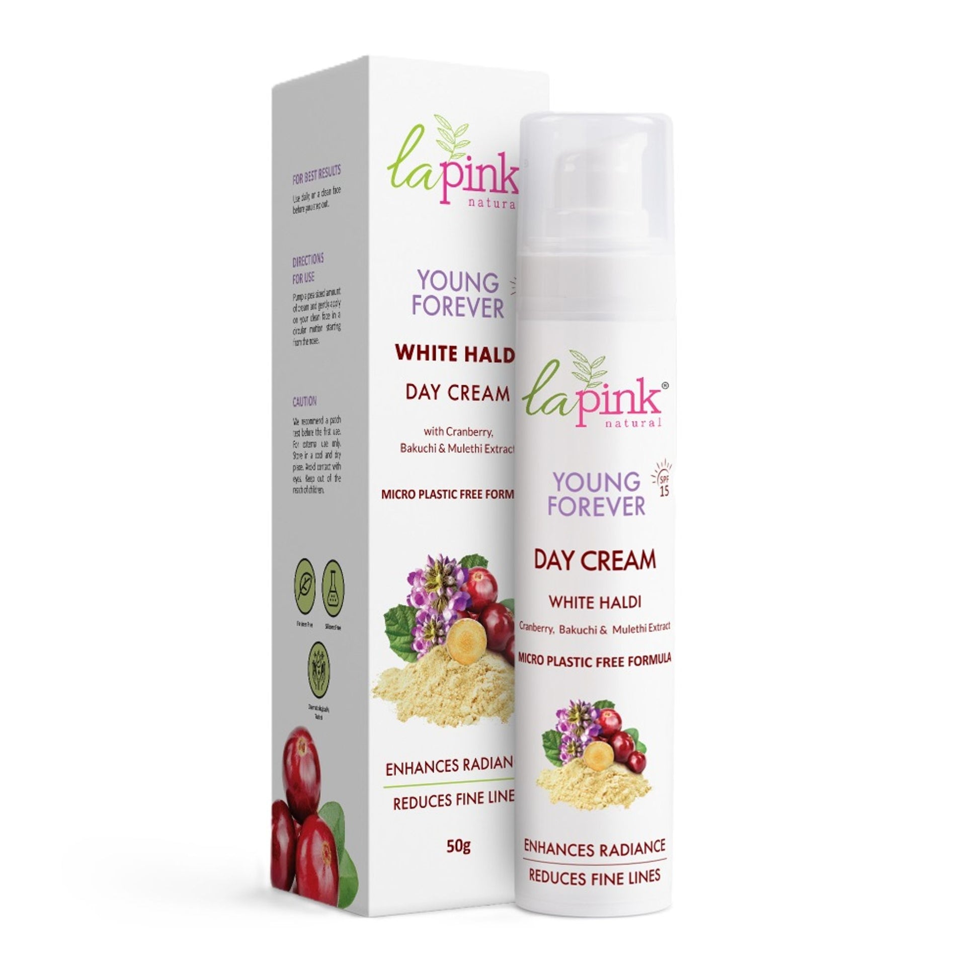 La Pink Young Forever Anti-Aging Day Cream SPF 15 With Bakuchi For Fine Lines & Wrinkles
