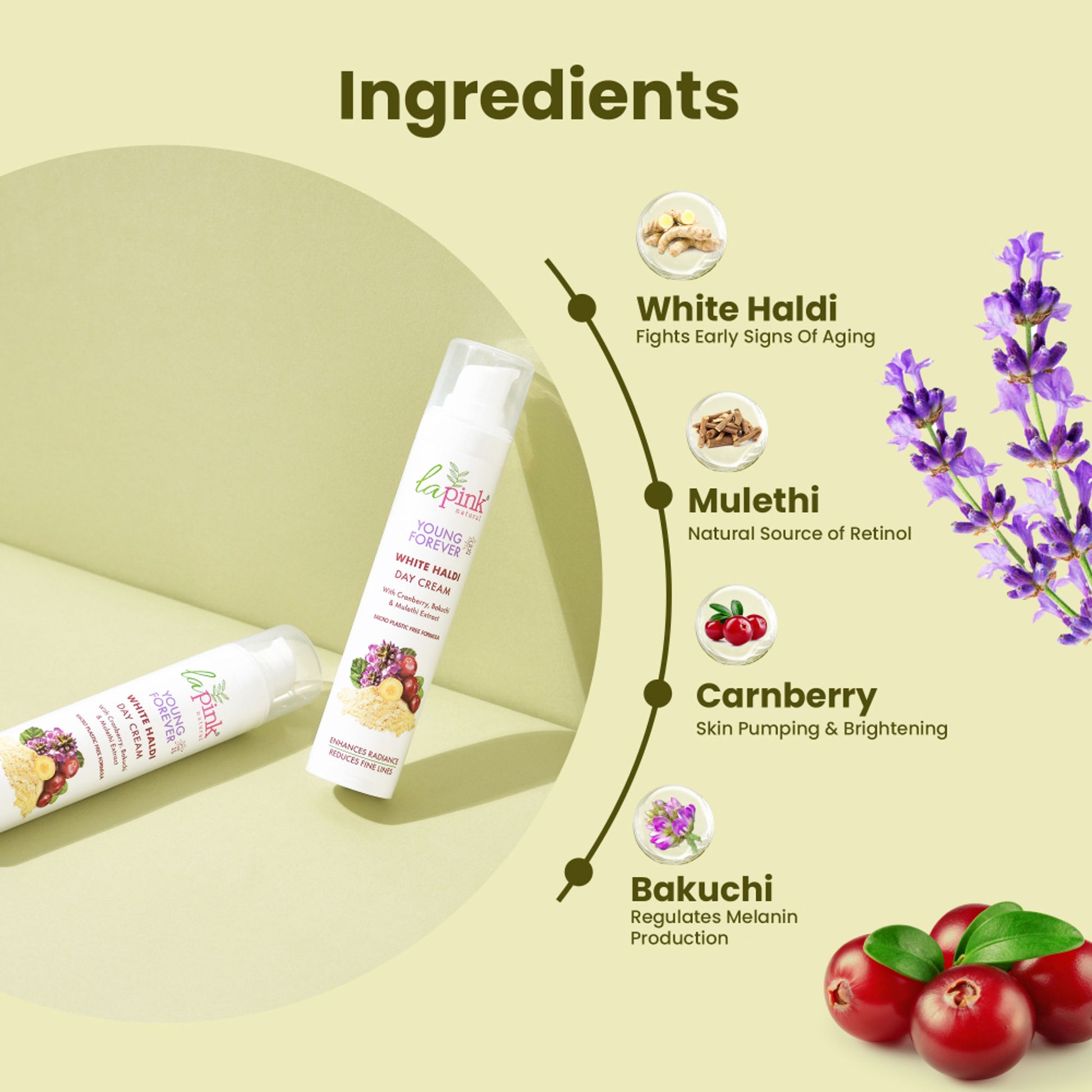 La Pink Young Forever Anti-Aging Day Cream SPF 15 With Bakuchi For Fine Lines & Wrinkles