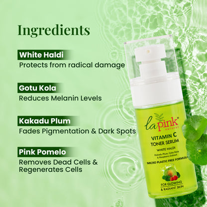 La Pink Vitamin C Face 2-In-1 Toner Serum 100% Alcohol Free For Refresh & Glowing Skin