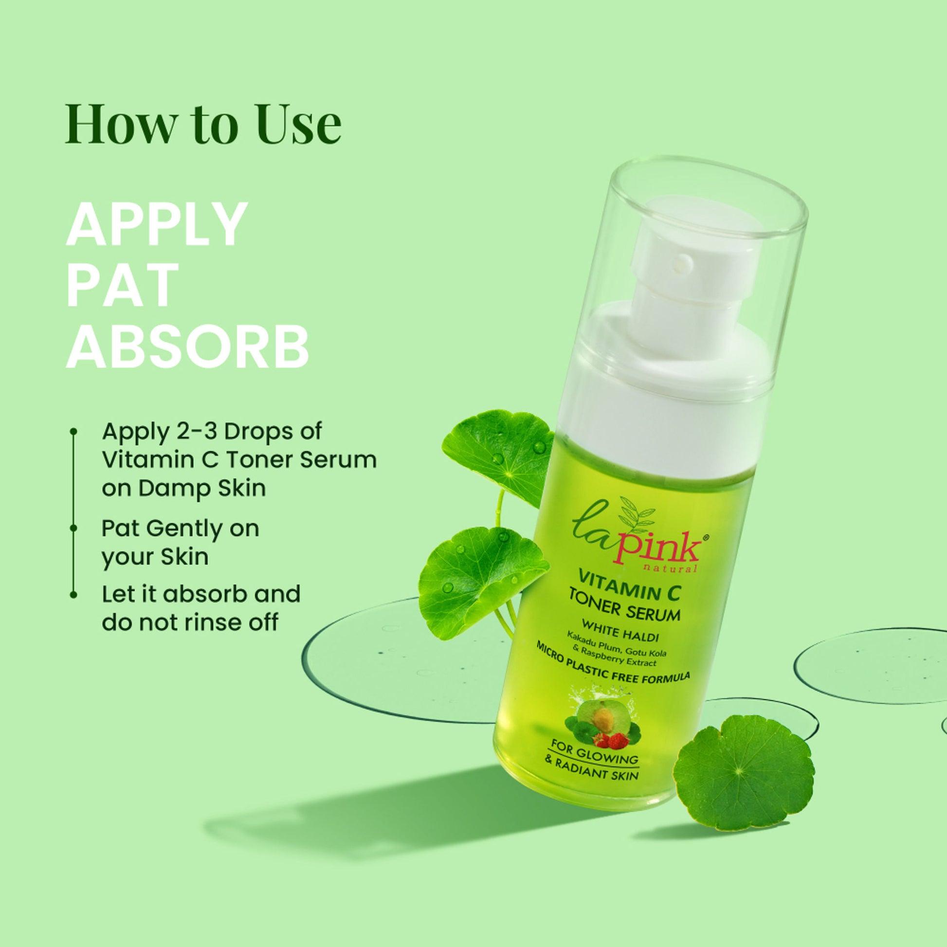 La Pink Vitamin C Face 2-In-1 Toner Serum 100% Alcohol Free For Refresh & Glowing Skin