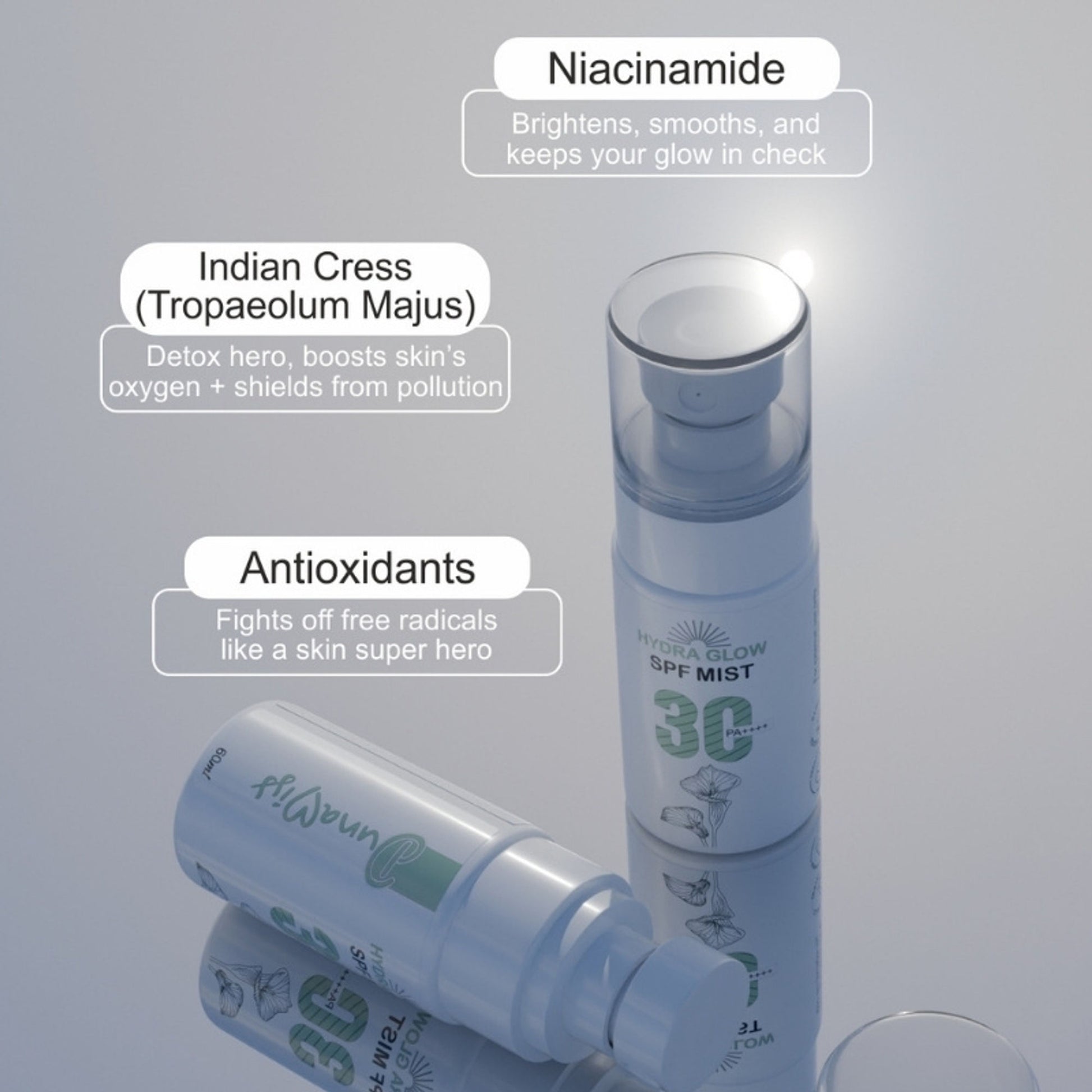 Dunamiss Hydra Glow Sunscreen Skincare Mist SPF 30 Pa++