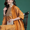 Dhiyona IE Ethnic Motifs Printed Thread Work Pure Cotton Kurta with Trousers & With Dupatta