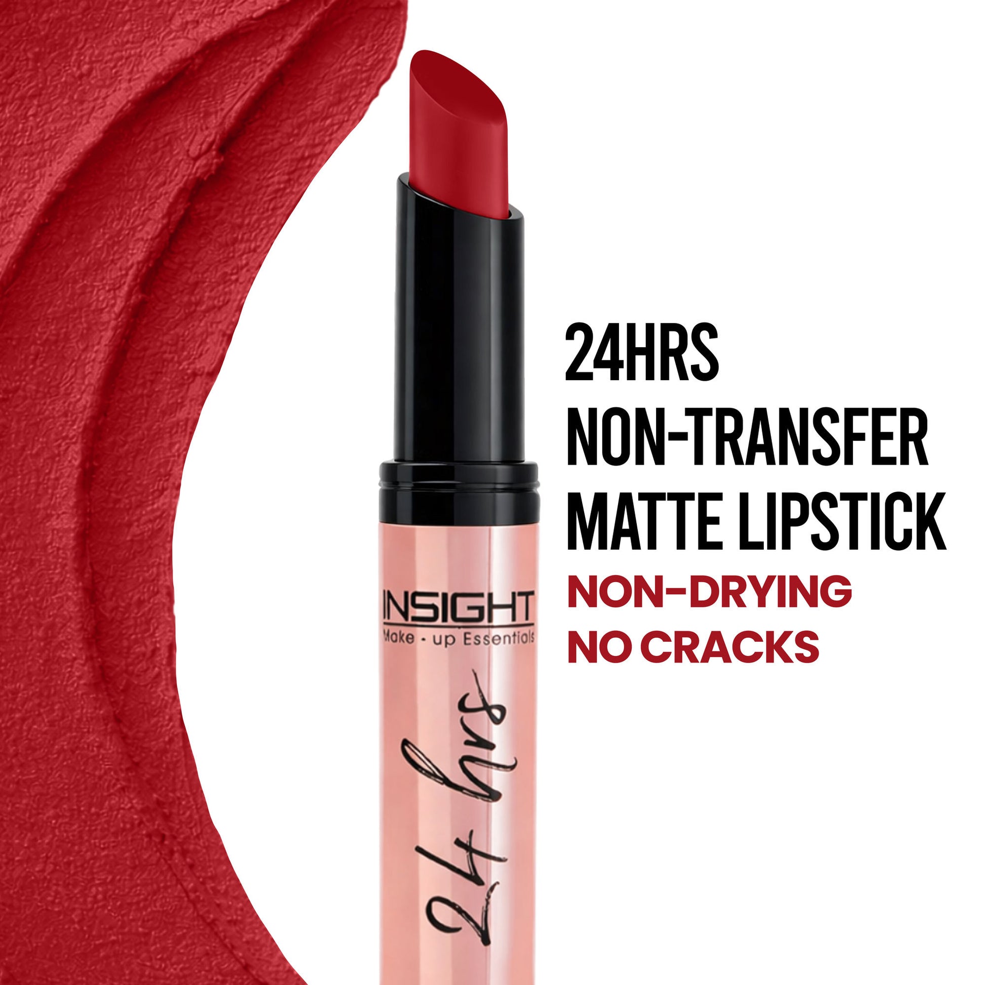 Insight Cosmetics 24 Hrs Non Transfer Matte Lipstick, Creamy Texture Matte Finish, Waterproof - Vamp Me Up