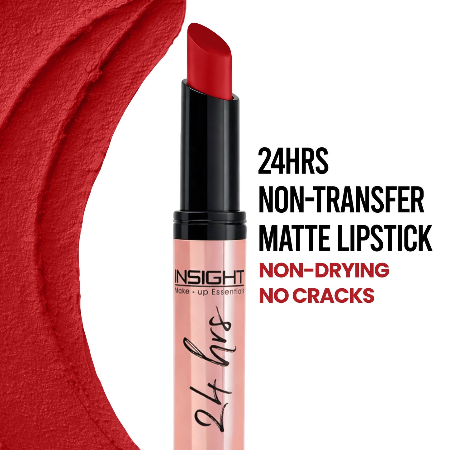 Insight Cosmetics 24 Hrs Non Transfer Matte Lipstick, Creamy Texture Matte Finish, Waterproof - Bitch