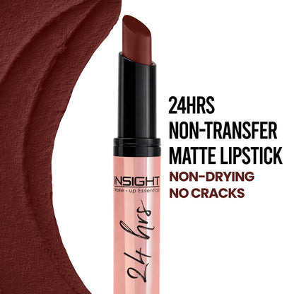 Insight Cosmetics 24 Hrs Non Transfer Matte Lipstick, Creamy Texture Matte Finish, Waterproof - Stay Tan