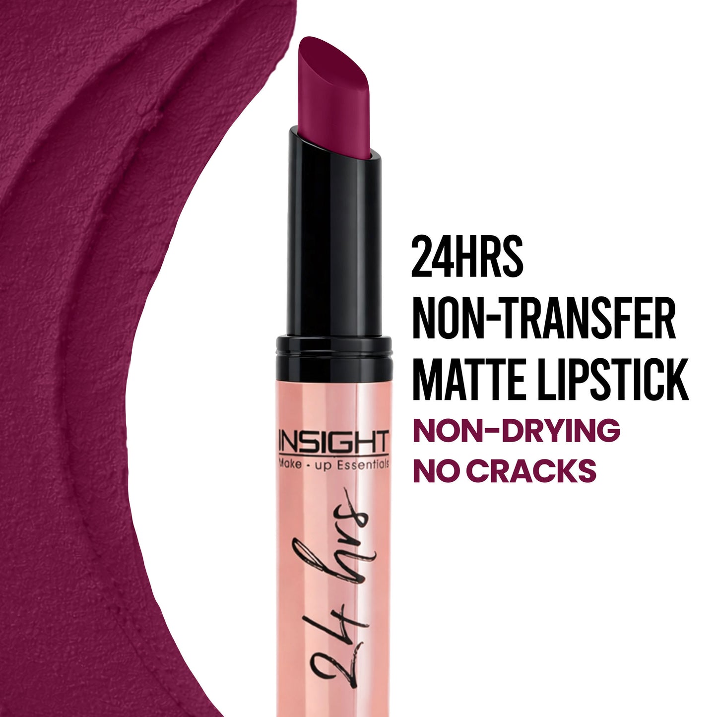 Insight Cosmetics 24 Hrs Non Transfer Matte Lipstick, Creamy Texture Matte Finish, Waterproof - I'm Tamed