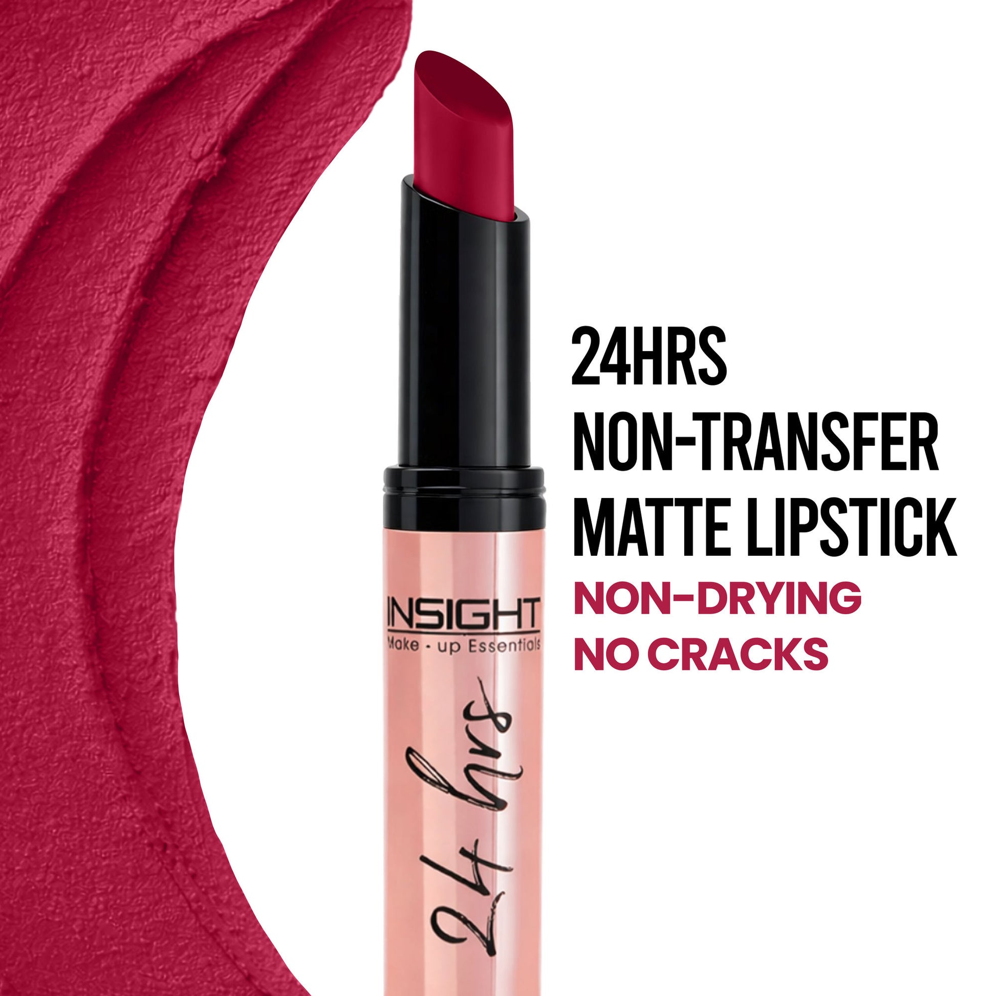 Insight Cosmetics 24 Hrs Non Transfer Matte Lipstick, Creamy Texture Matte Finish, Waterproof - Paris Vibes