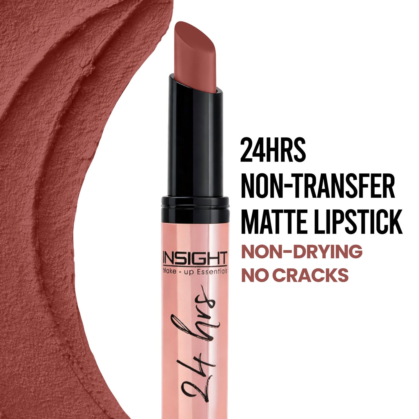Insight Cosmetics 24 Hrs Non Transfer Matte Lipstick, Creamy Texture Matte Finish, Waterproof - What's Up