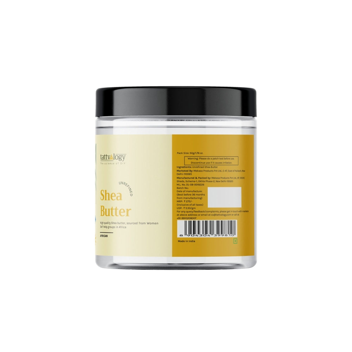 Tattvalogy African Shea Butter, Organic Raw Unrefined, Body Butter & Moisturizer, Lip Cream