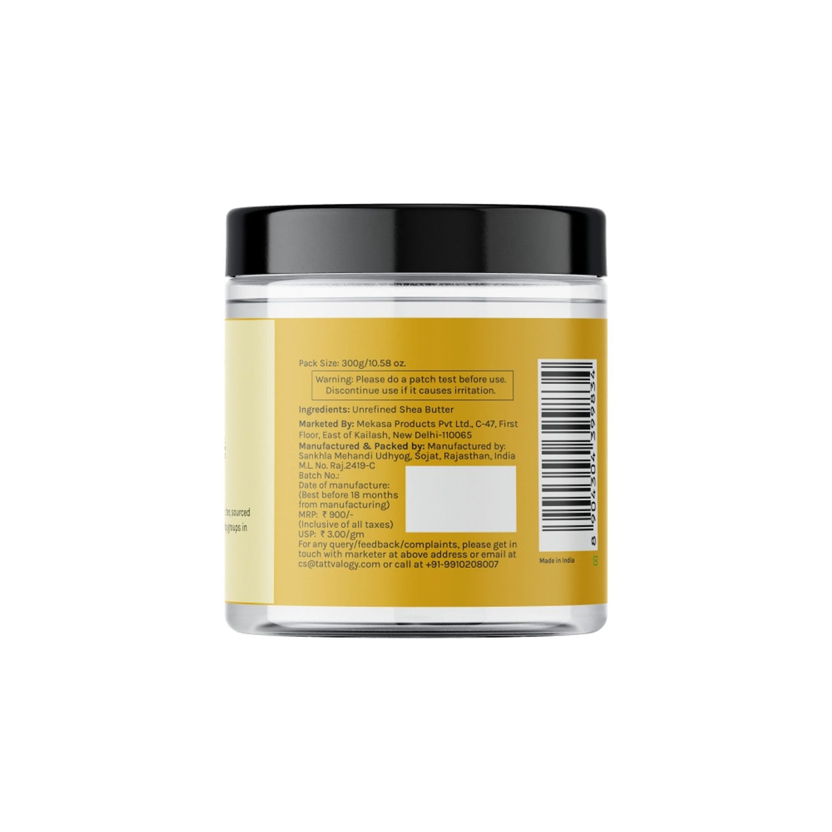 Tattvalogy African Shea Butter, Organic Raw Unrefined, Body Butter & Moisturizer, Lip Cream