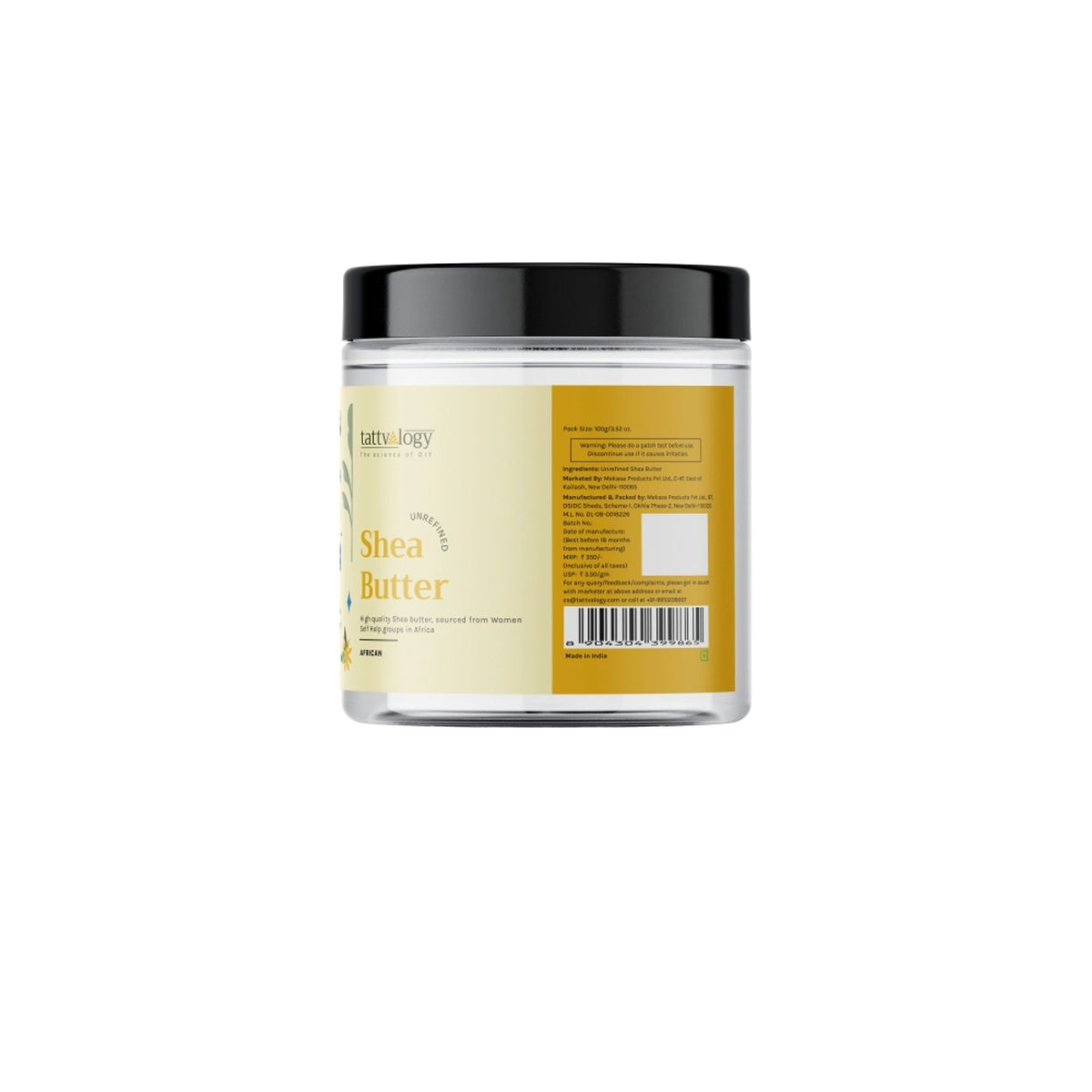 Tattvalogy African Shea Butter, Organic Raw Unrefined, Body Butter & Moisturizer, Lip Cream
