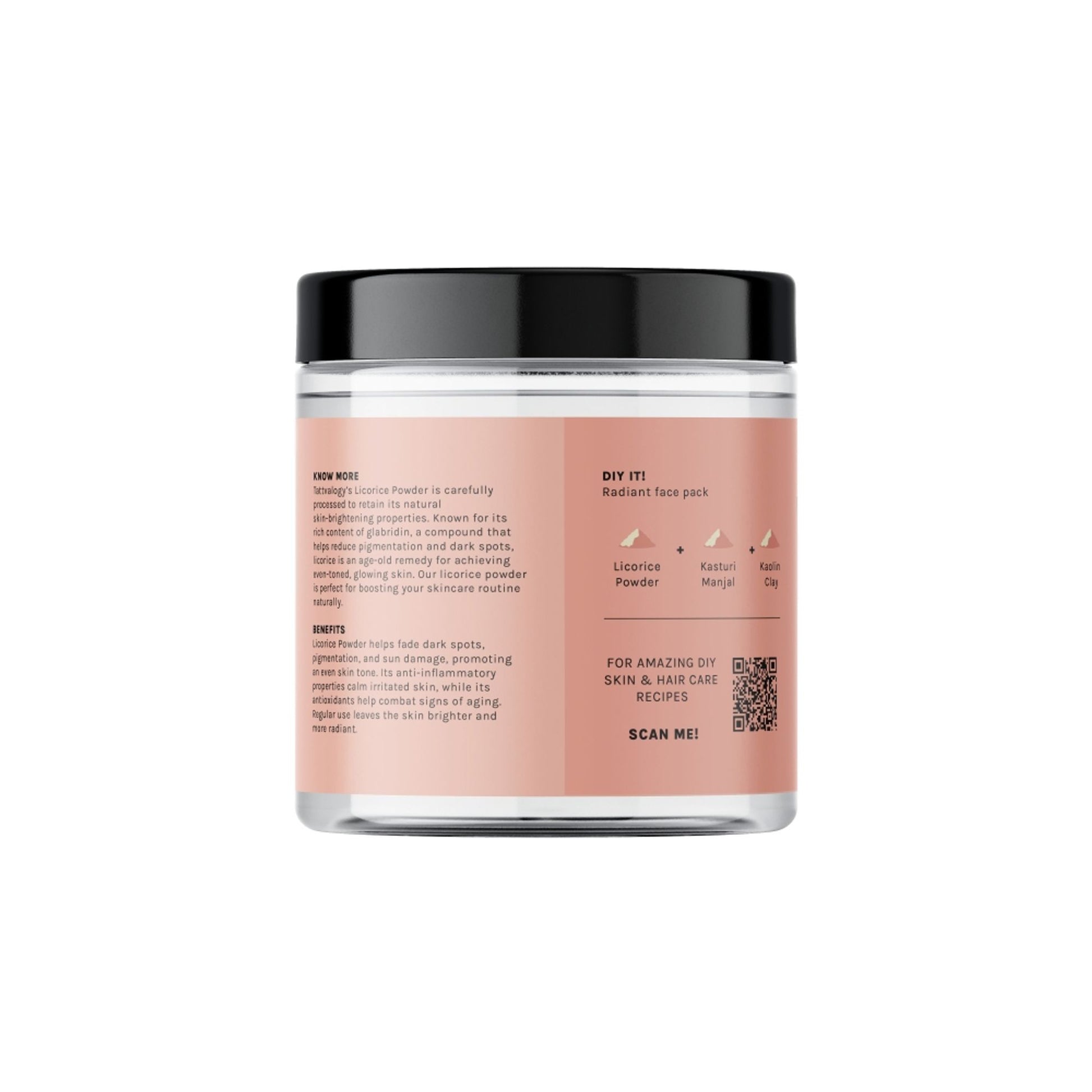 Tattvalogy Licorice Powder - Fades Dark Spots & Pigmentation, Brightens & Evens Skin Tone Naturally