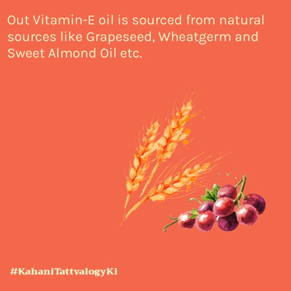 Tattvalogy Pure Vitamin-E Oil -Natural Source, Evens Skin Tone, Reduces Pigmentation & Nourish Hair