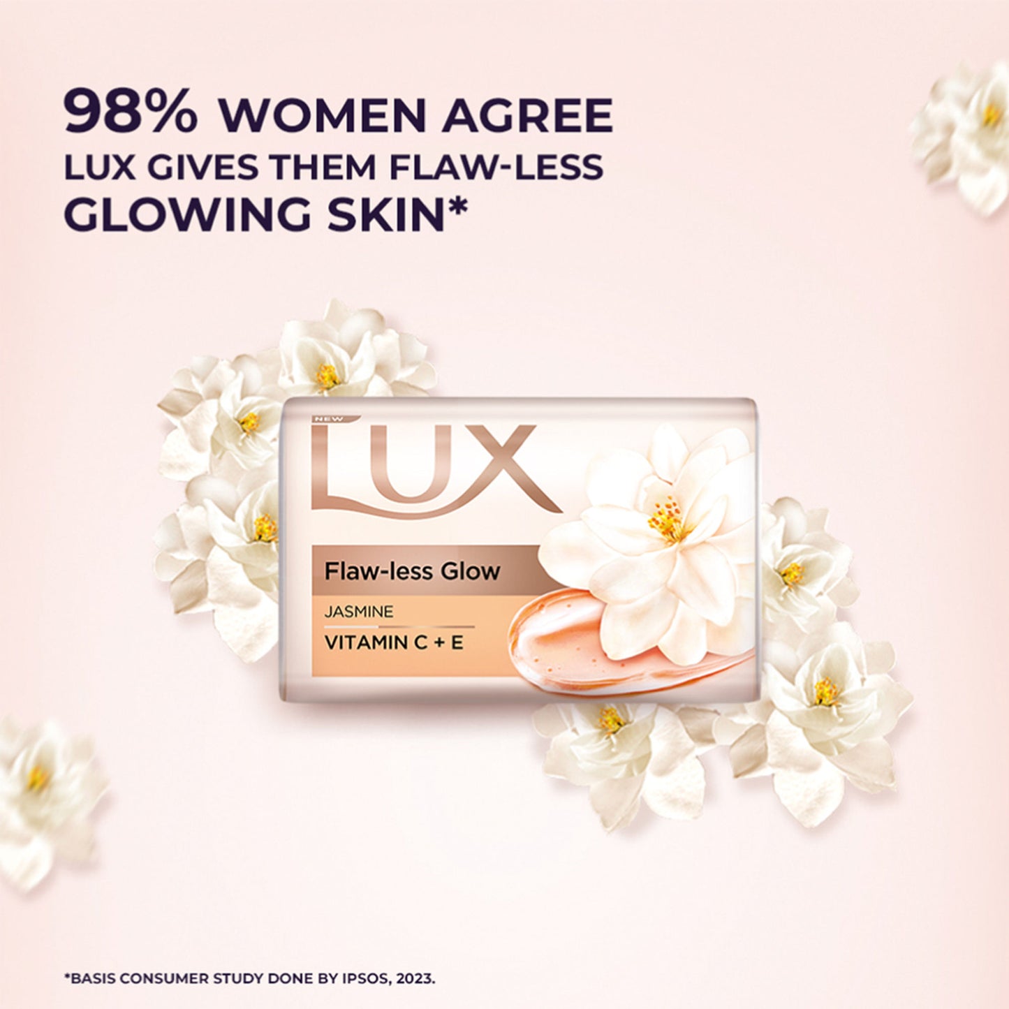 Lux Jasmine & Vitamin E Soap Pack of 8