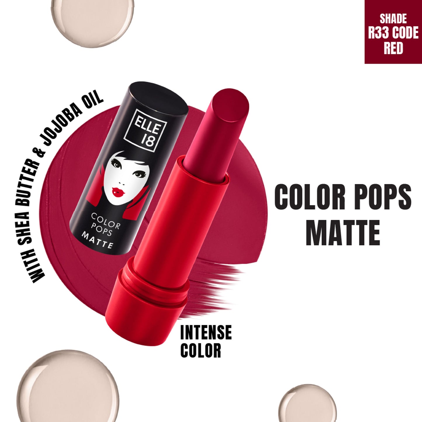 Elle 18 Color Pop Matte Lip Color - R33 Code Red