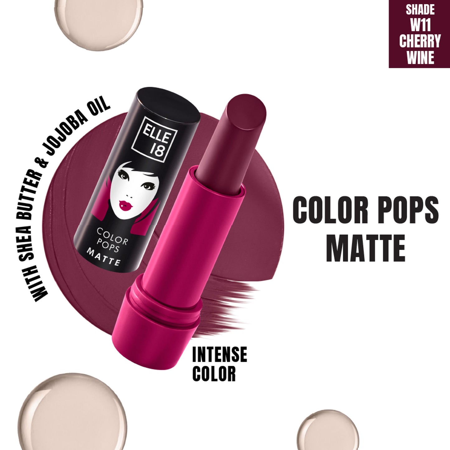 Elle 18 Color Pop Matte Lip Color - W11 Cherry Wine