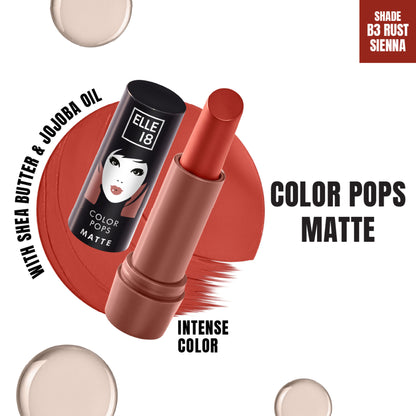 Elle 18 Color Pop Matte Lip Color - B3 Rust Sienna