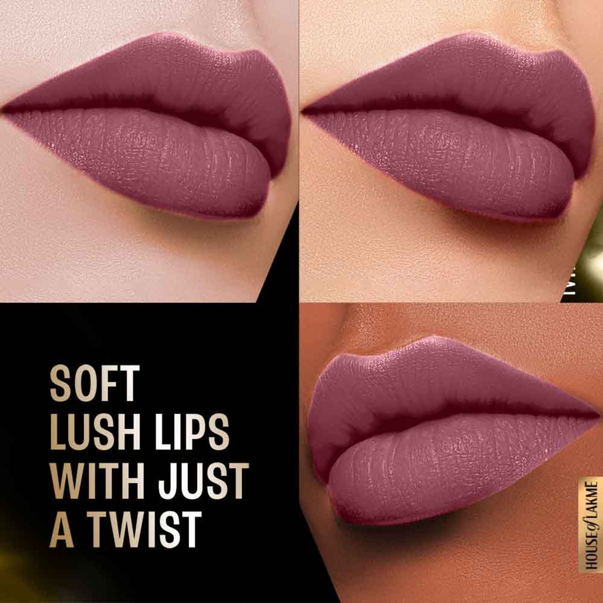 Lakme Forever Matte Lipstick, Made With French Rose Oil Extracts - Mauve Envy