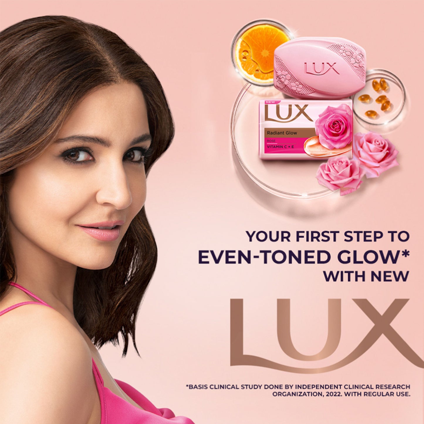 Lux Even-Toned Glow Bathing Soap Infused With Vitamin C & E - Buy 4 Get 1 Free