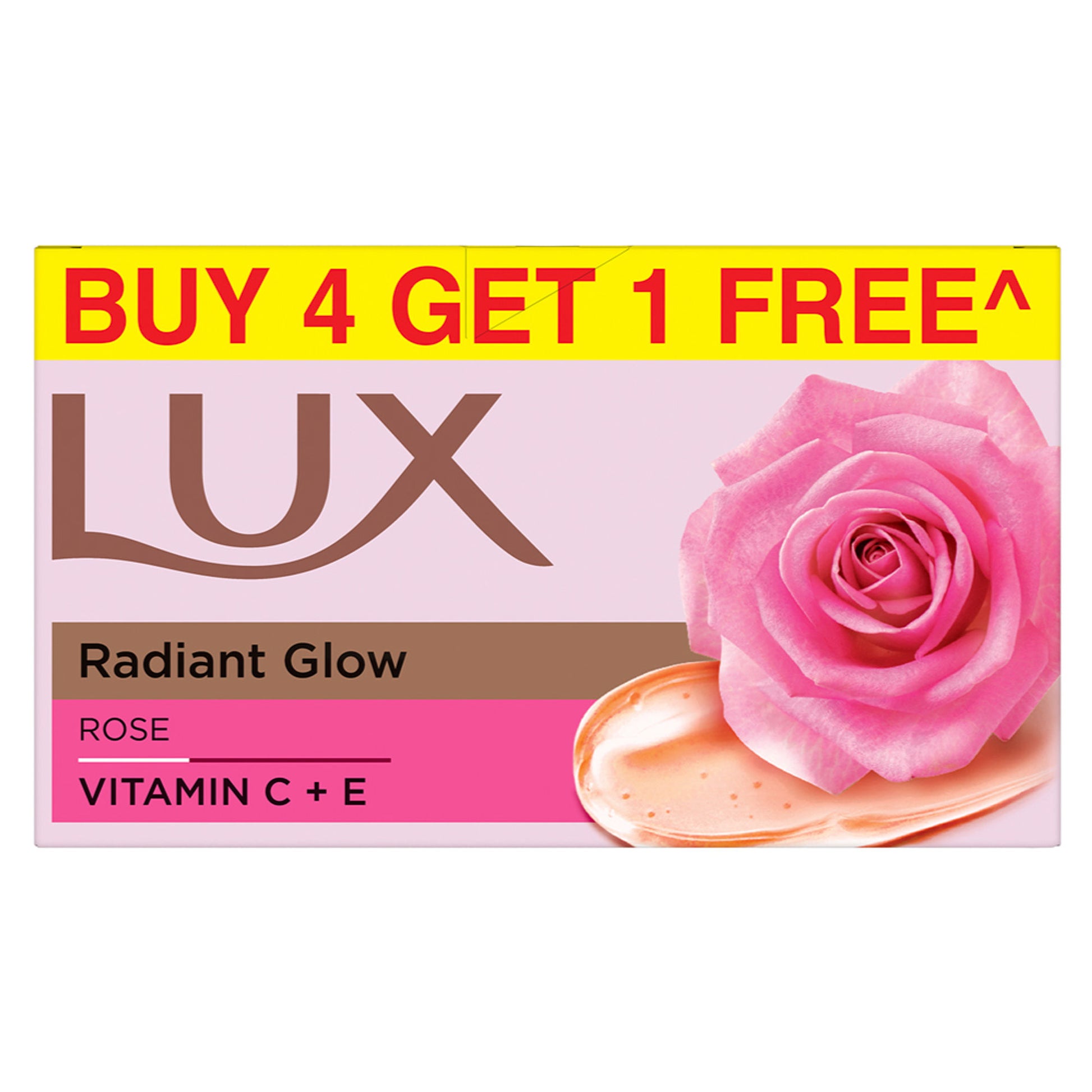 Lux Even-Toned Glow Bathing Soap Infused With Vitamin C & E - Buy 4 Get 1 Free
