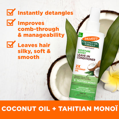 Palmer’S Coconut Oil Leave-In Conditioner For Moisture Boost & Minimized Frizz, Free Of Sulfates