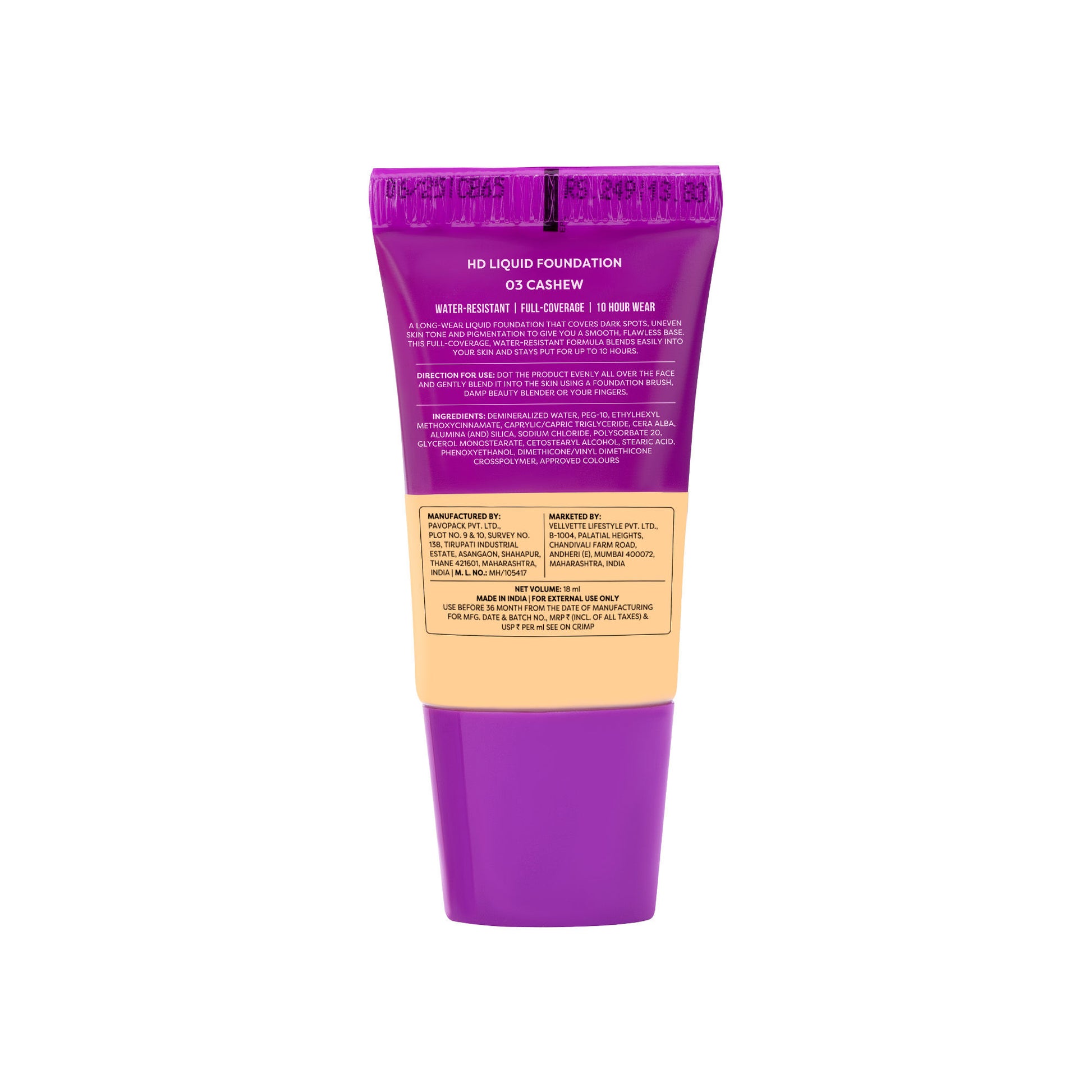 SUGAR POP HD Liquid Foundation - 03 Cashew