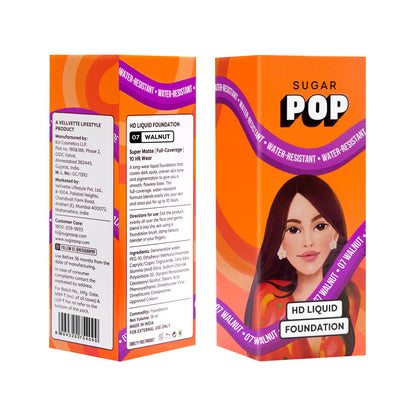 SUGAR POP HD Liquid Foundation - 07 Walnut