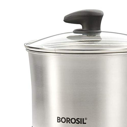 Borosil 1.5 L Omni Stainless Steel Electric Kettle with Egg Tray