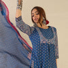 Indyancart IE Women Ethnic Motifs Printed Regular Pure Cotton Kurta Set With Dupatta
