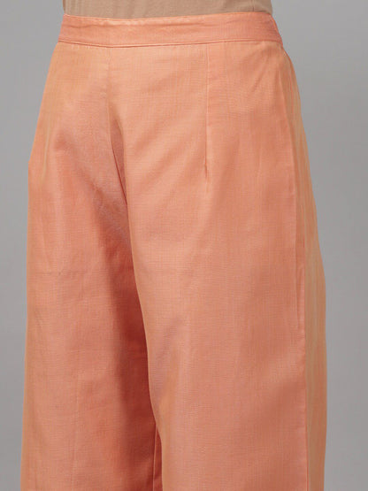 Indyancart IE Women Floral Printed Chanderi Silk Kurta with Trousers & With Dupatta