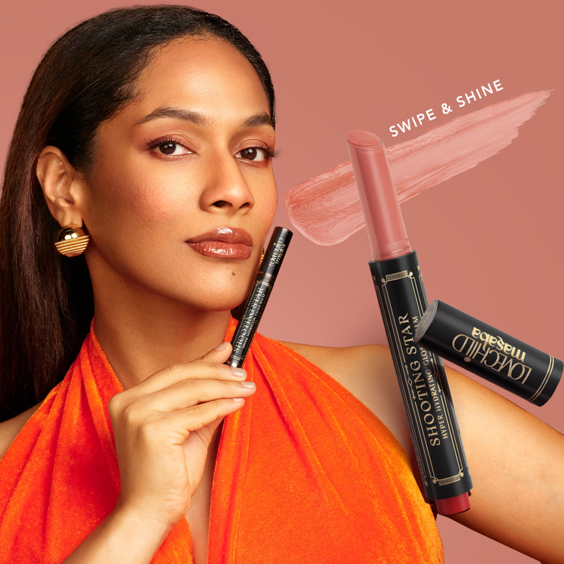 LoveChild Masaba Shooting Star Hyper Hydrating Gloss Balm, Enriched with Peptides, Shea Butter & Jojoba Oil - Stardust