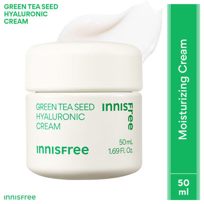 Innisfree Green Tea Seed Cream - Hydrating & Soothing Moisturizer With Hyaluronic Acid