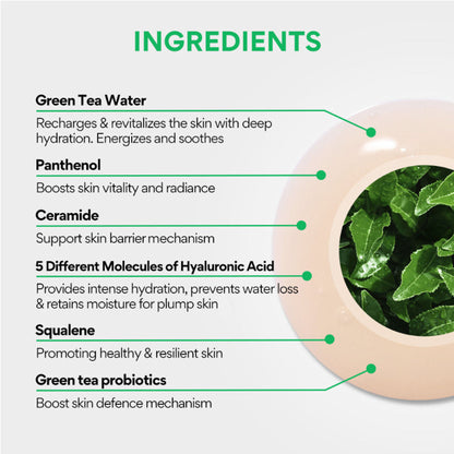Innisfree Green Tea Seed Cream - Hydrating & Soothing Moisturizer With Hyaluronic Acid