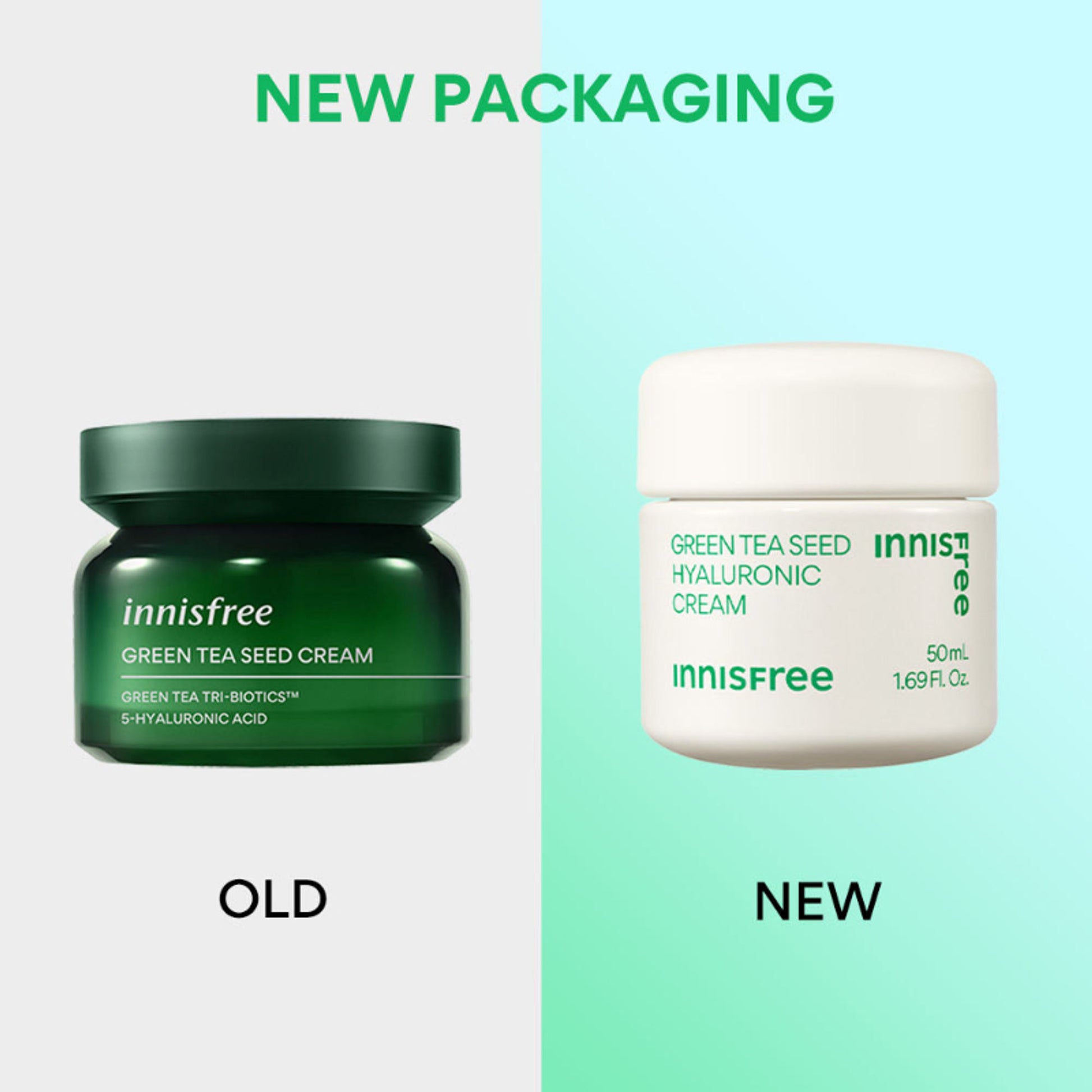 Innisfree Green Tea Seed Cream - Hydrating & Soothing Moisturizer With Hyaluronic Acid