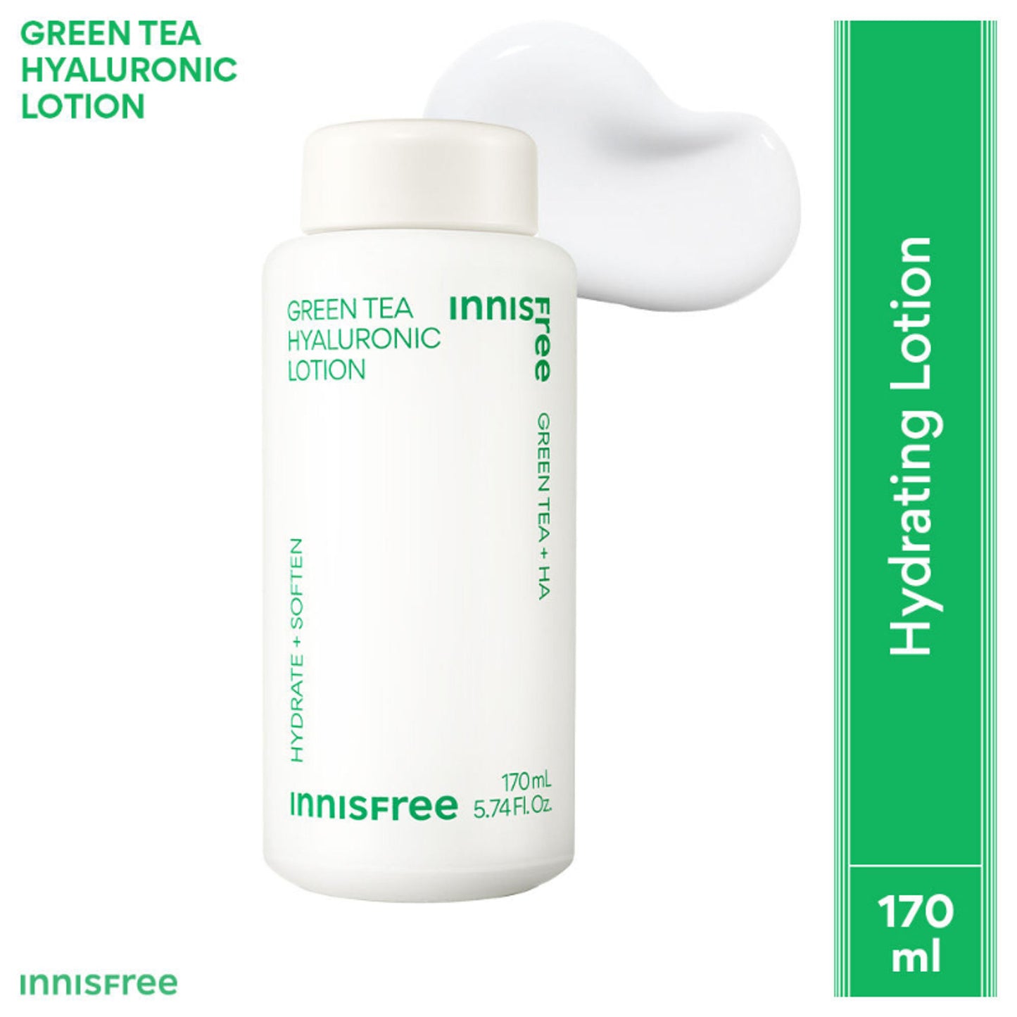 Innisfree Green Tea Hyaluronic Lotion - Lightweight & Refreshing Care