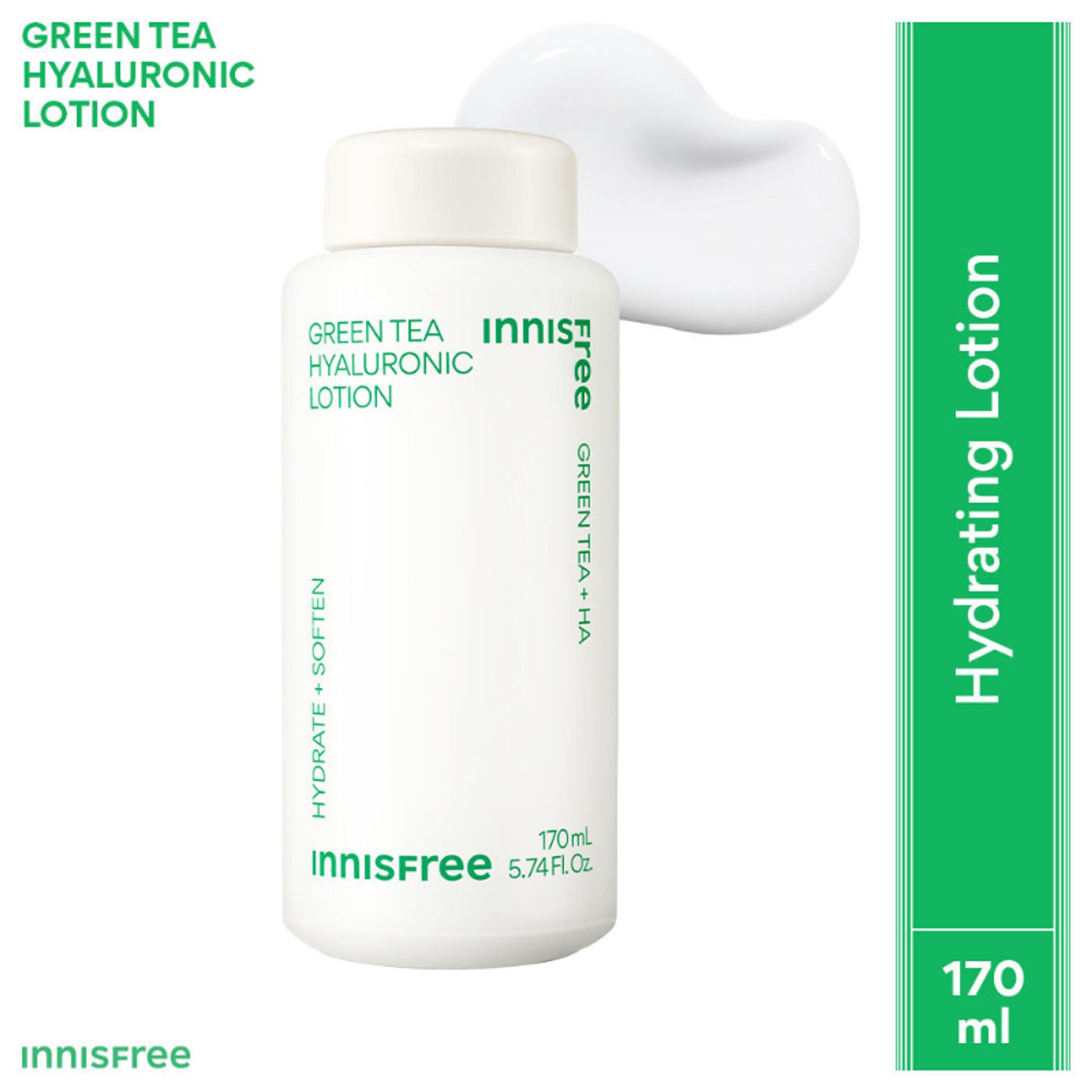Innisfree Green Tea Hyaluronic Lotion - Lightweight & Refreshing Care