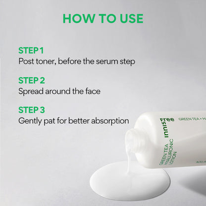 Innisfree Green Tea Hyaluronic Lotion - Lightweight & Refreshing Care