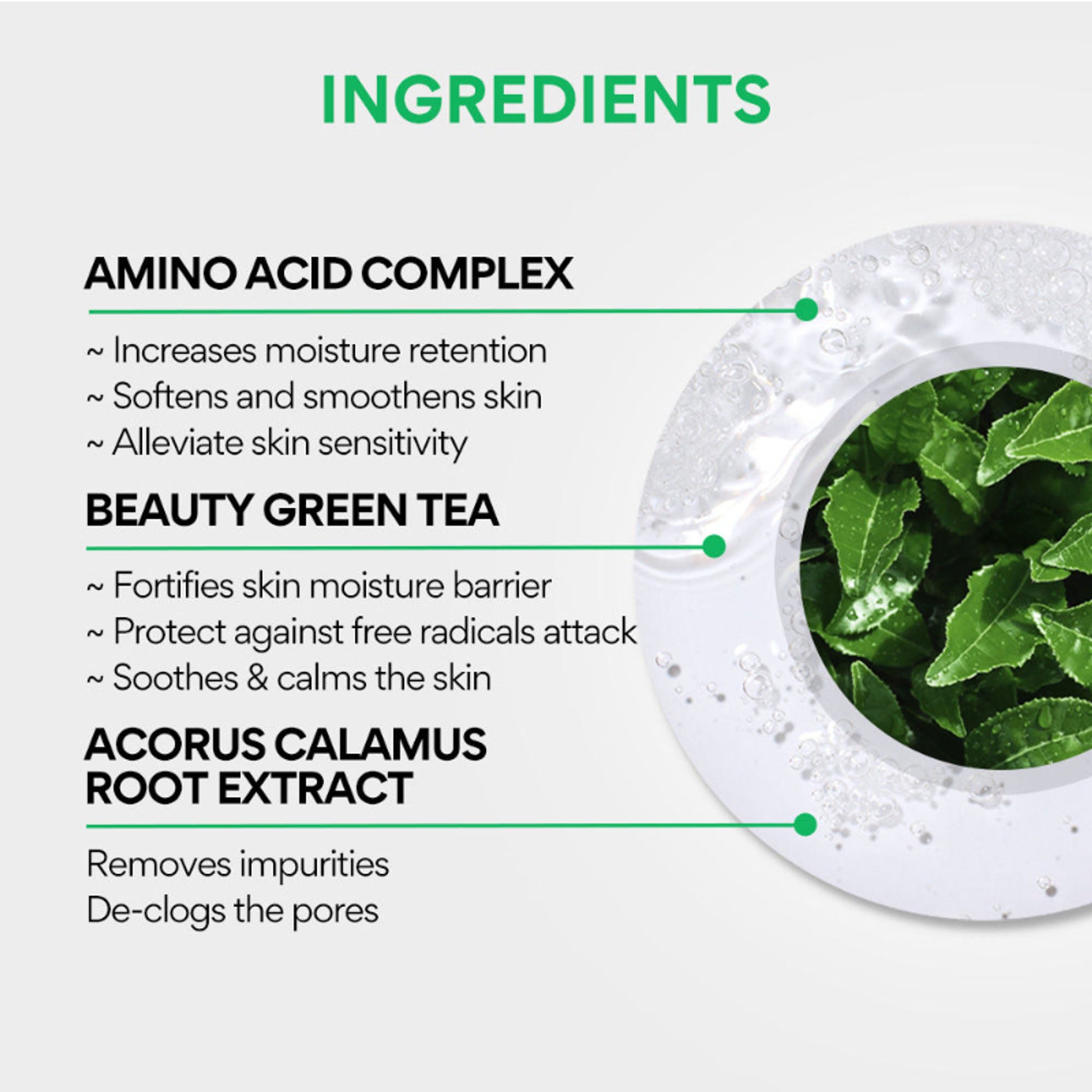 Innisfree Green Tea Cleansing Water - Removes Impurities & Makeup
